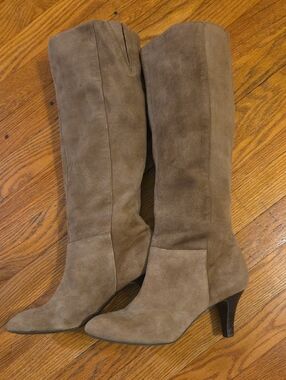 Banana Republic Taupe Suede Knee-High Boots